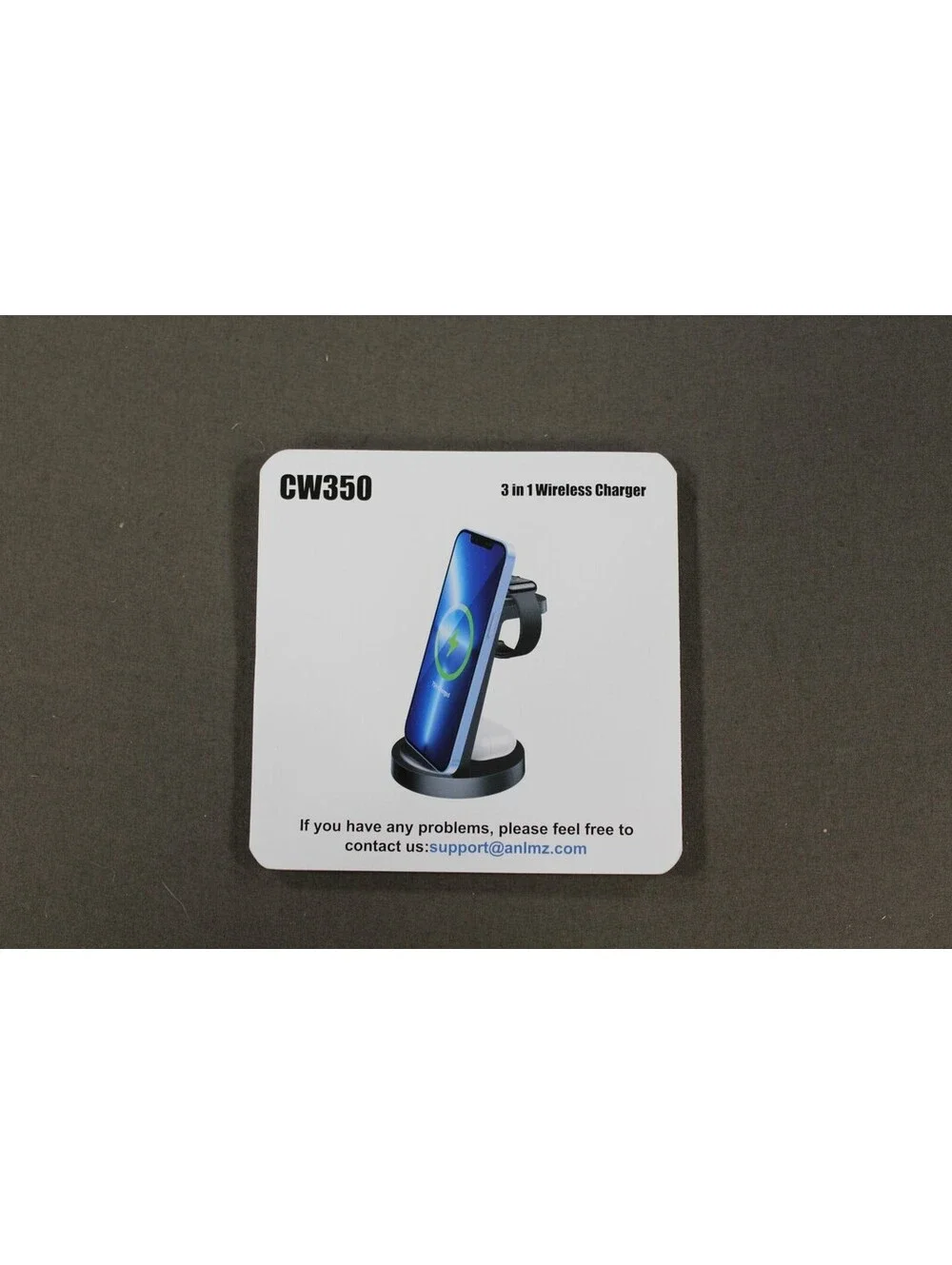 CW350 3-in-1 Wireless Charging Stand Dock White Mac iPhone